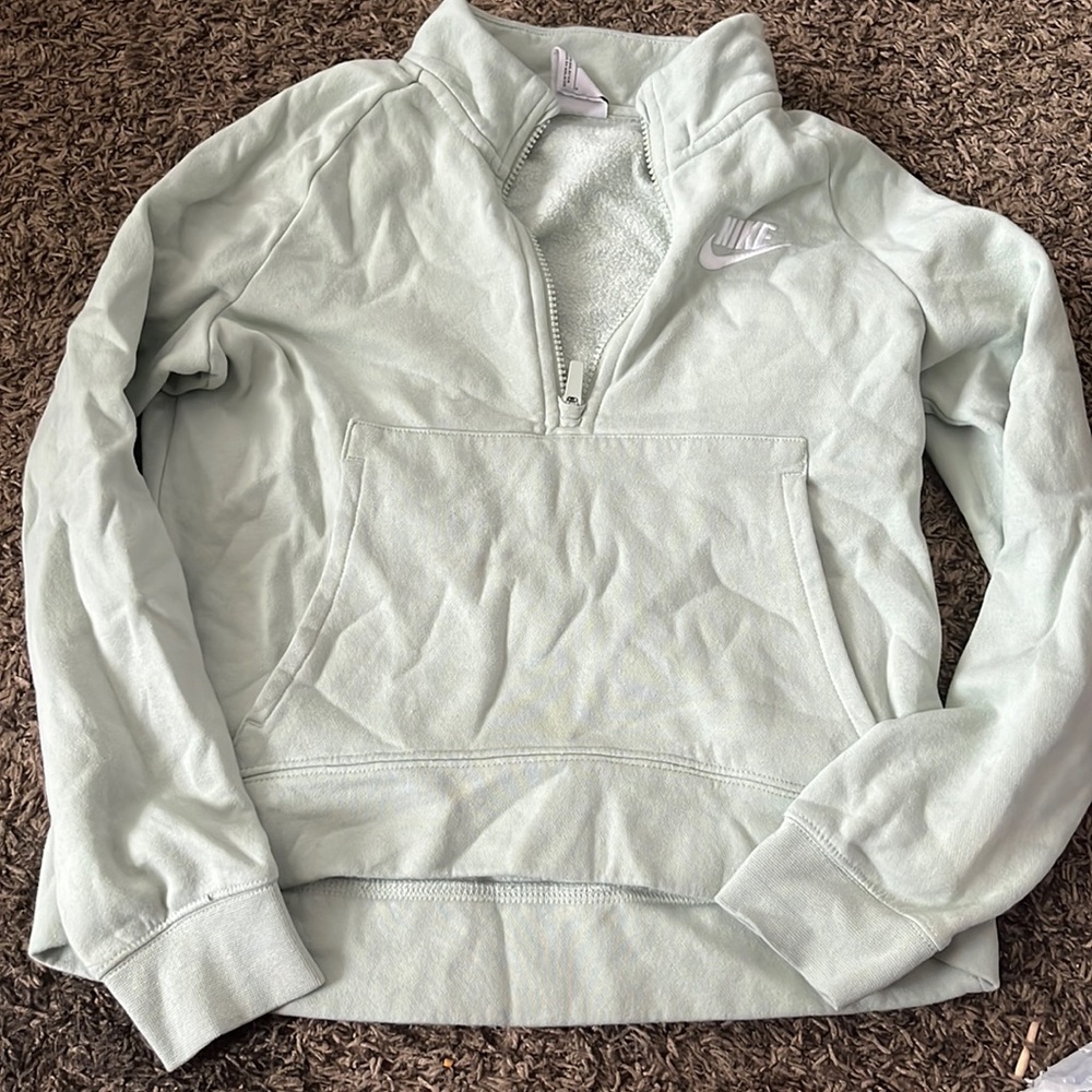 girls nike half zip crewneck